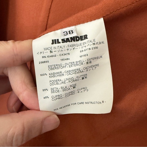 Jil Sander Vintage 100% Cashmere Blazer in Rust Orange - Picture 12 of 13